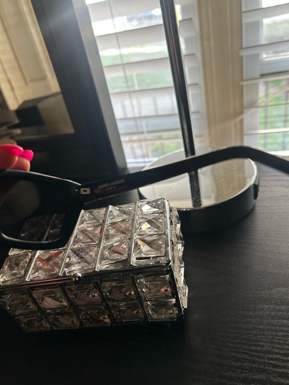 Saint Laurent Black Cat-Eye Optical Frames - Picture 2 of 5